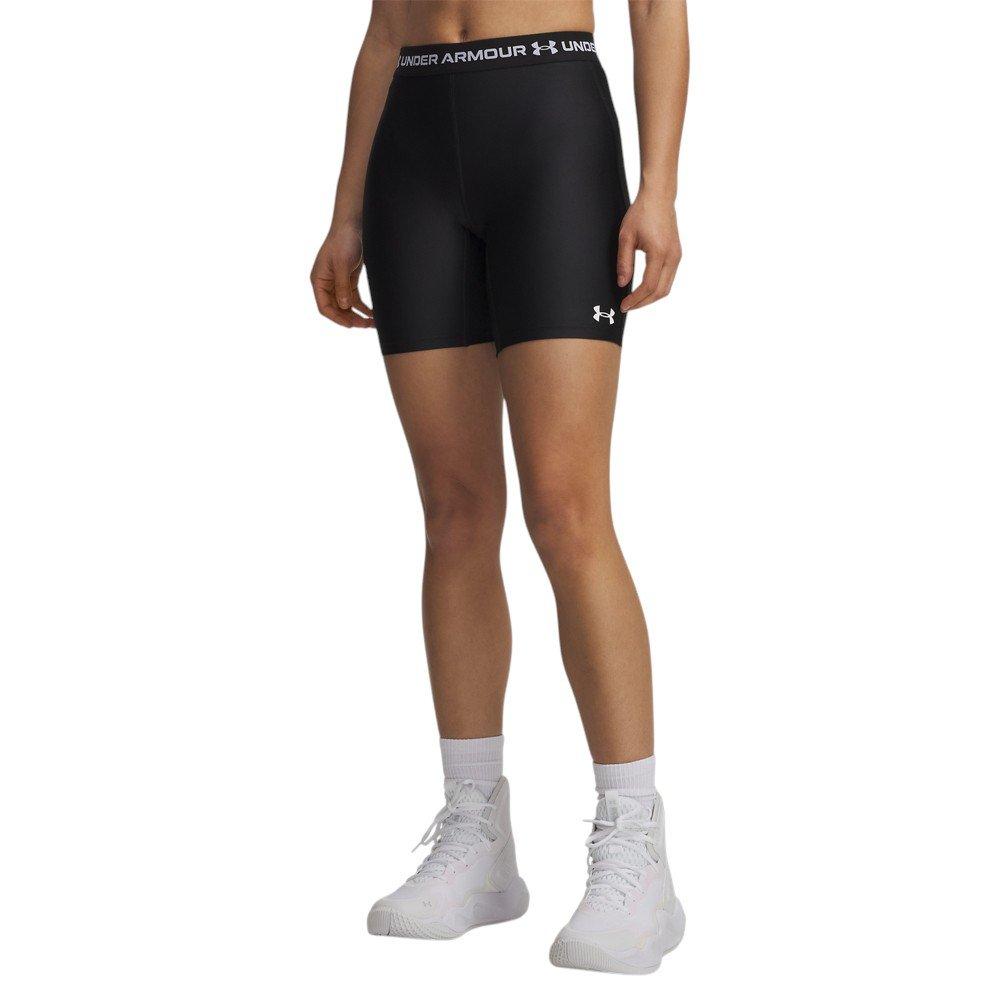 Under Armour Women's HeatGear 7" Shorts - Black/White - BLACK/WHITE